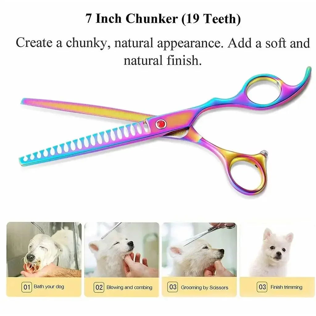 Inch For Professional 1 Cat Thinning Rounded And 7 Hair in Pet 6 Scissors Grooming Dog