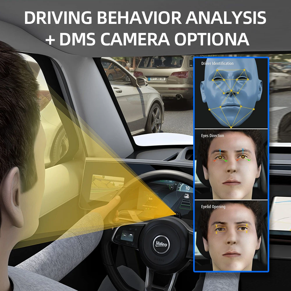 JIMIMAX JC371 ADAS DVR Camera Max 3 Channels Dashcam Parking