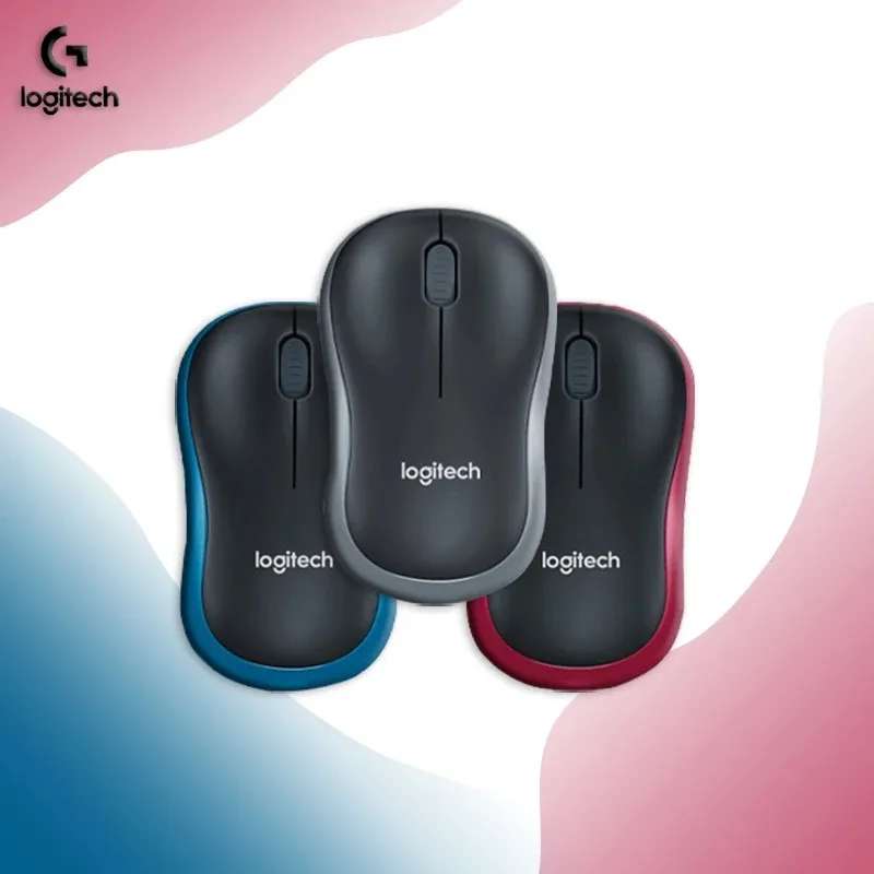 

Официальный беспроводной оптический USB-приемник для мыши Logitech M185 с удобным захватом для ноутбуков и настольных компьютеров