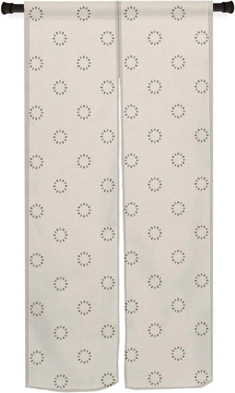 Long Type Japanese NorenDoorway Curtain Japanese Style Window Treatment Hanging Door Tapestry Little Flower Printed Polyester
