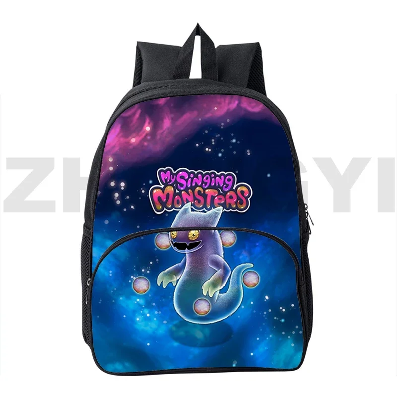 12/16 Inch Game My Singing Monsters Mini Backpack Kawaii Cartoon Children Bookbag 3D Anime School Bags for Girls Boys Sport Bag