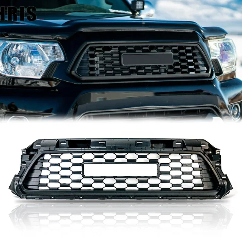 2012-2015 pickup accessories Truck Front TRD style car grille for Toyota tacoma Mesh Grill