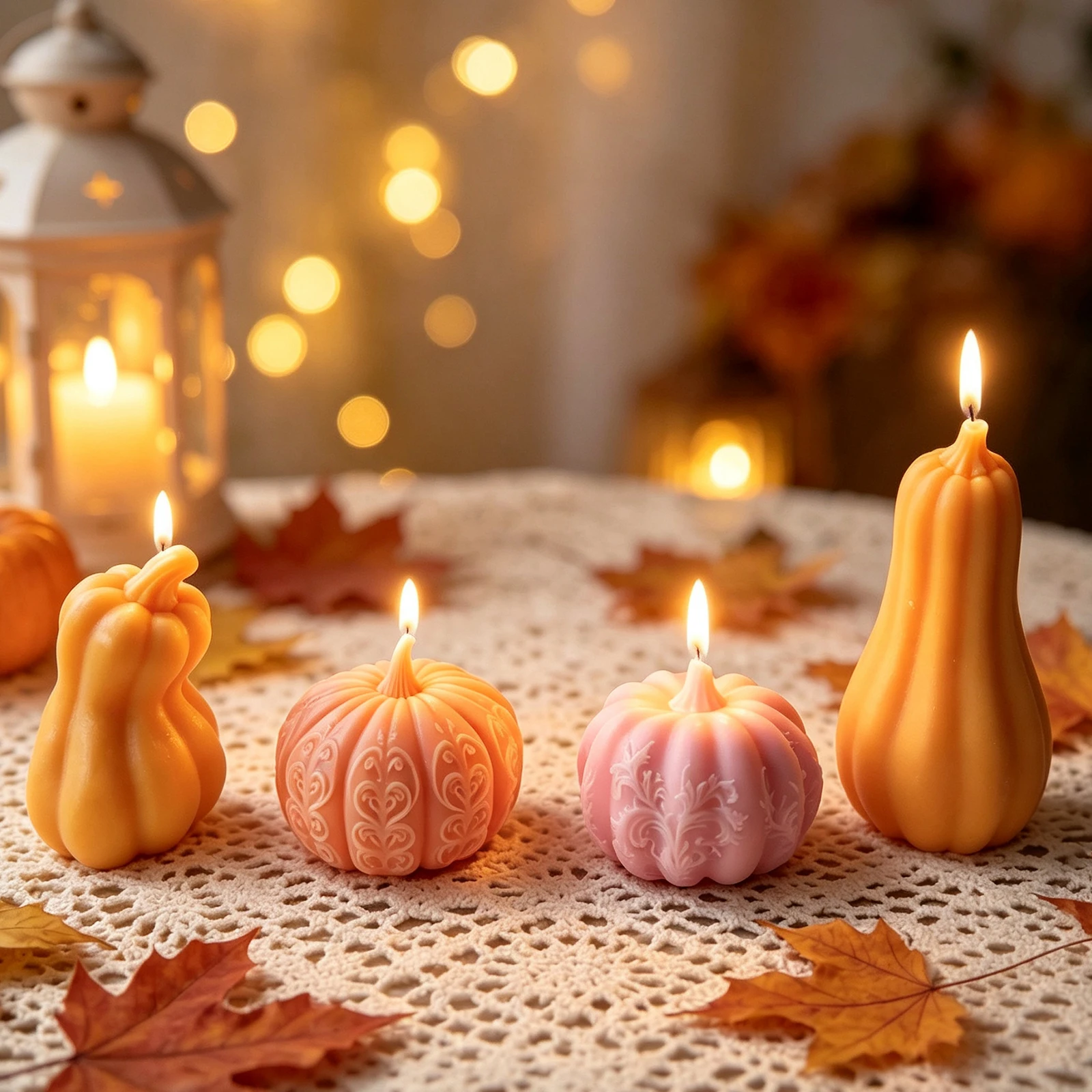 Halloween pumpkin silicone candle mold - 3D scented candle plaster mold, suitable for DIY soap resin and home decoration