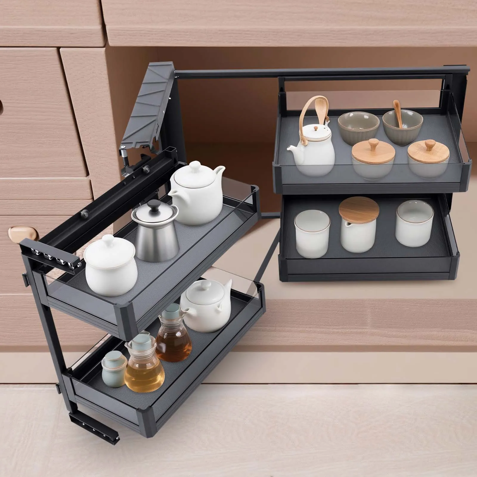 Heavy Duty Corner Cabinet Pull Out Organizer