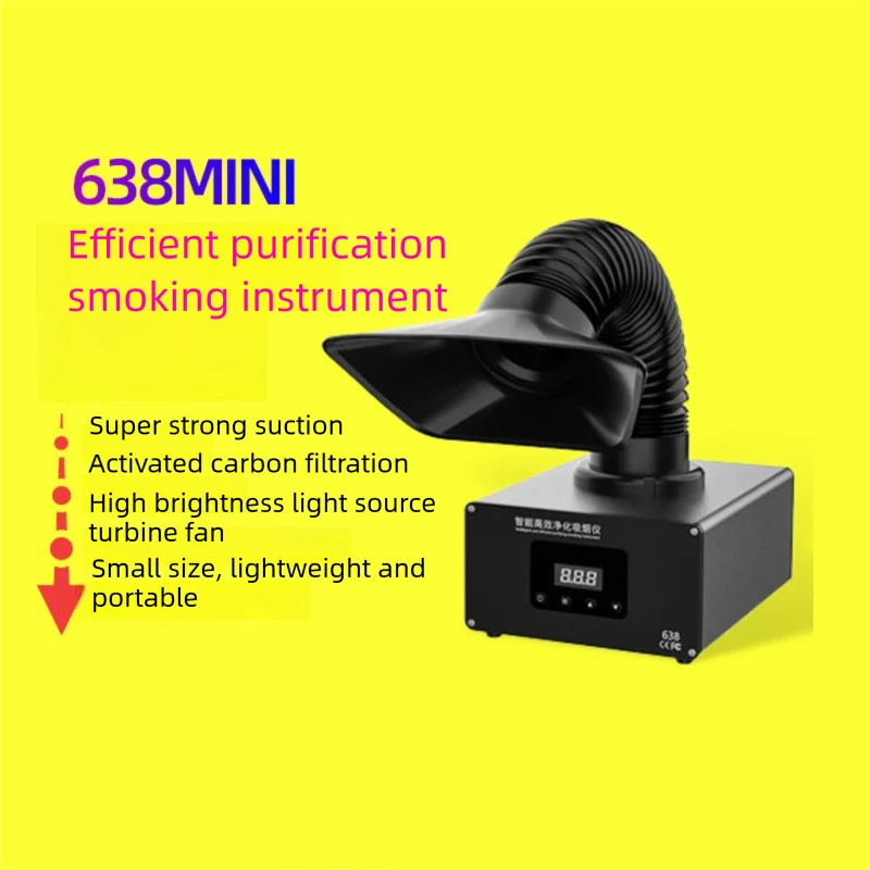 Mini Smoke Exhaust Fan Fume Extractor Solder Iron Laser Marking Purification Smoking Air Purifier TBK638 Solder Smoke Purifier