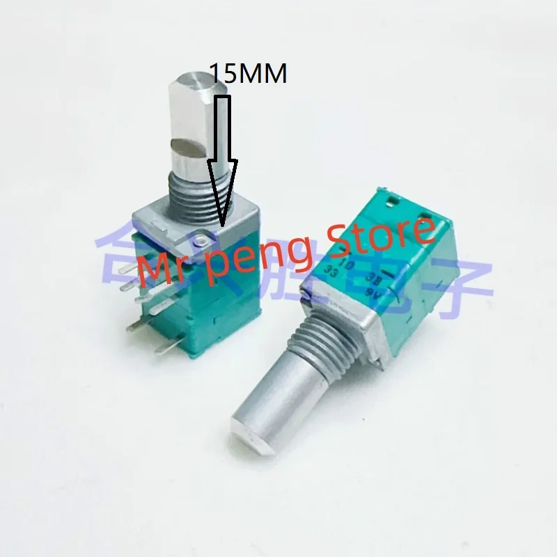 

2pcs for ALPS precision potentiometer Dual B10K with rotary switch power amplifier speaker adjust potentiometer 15MM handle