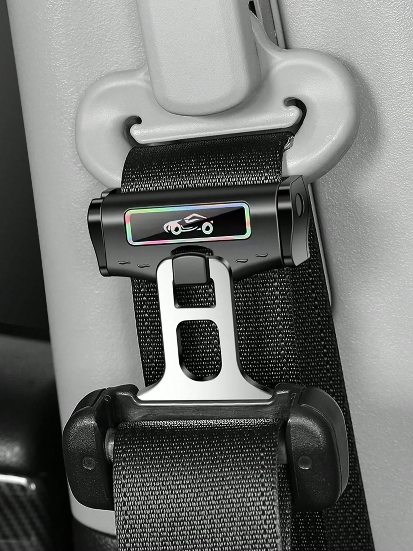 

Универсальный позиционер ремня безопасности — регулируемая сила зажима, уменьшает давление шеи и плеч, предотвращает скольжение и шум — тонкий B