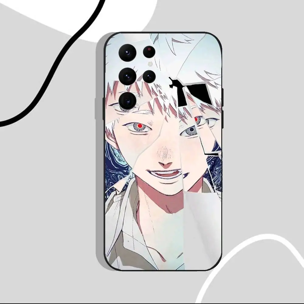 حافظة هاتف هيكارو دييد الصيفية لهاتف سامسونج S25، S24 Ultra، S20، S30 plus، S22 Plus، S23، Ultra 5G غلاف أسود من السيليكون