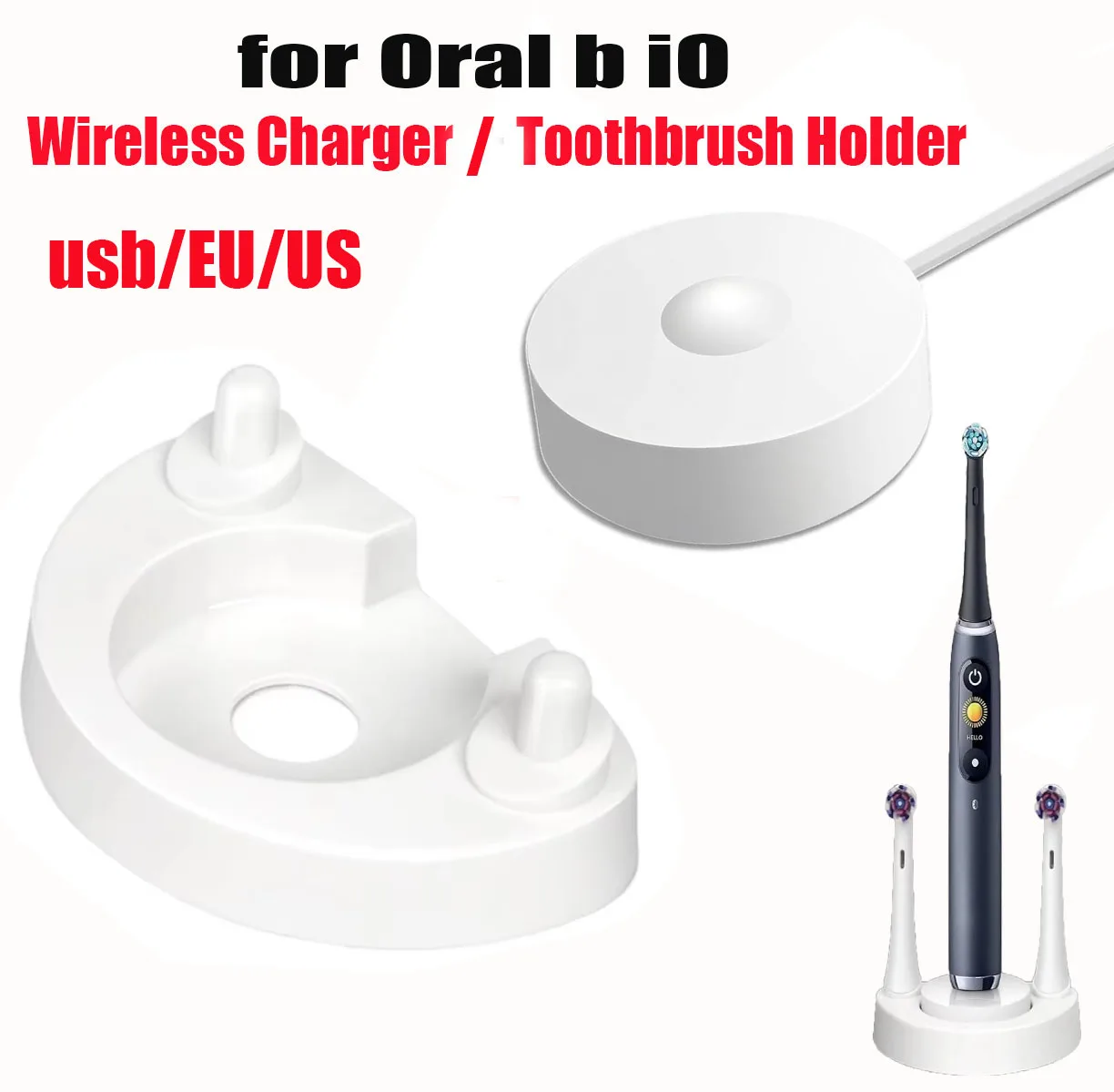 

NEW EU/US/USB Charging Base Adapter/toothbrush holde For Oral B iO9S iO10S iO7 iO8 iO9 Series Electric Toothbrush Charger 3768