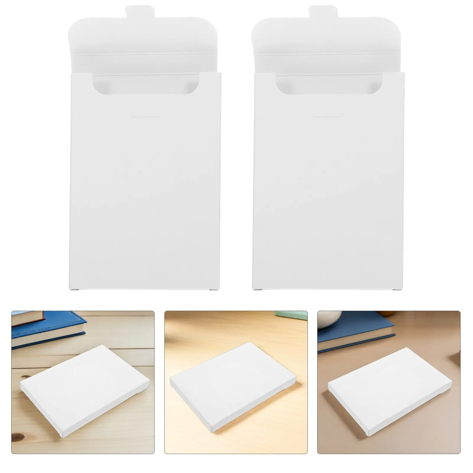 

50Pcs Postcard Boxes Kraft Paper Blank Envelope Storage Cardboard Mailers Photo Document Organizer Greeting Card Holder Presents