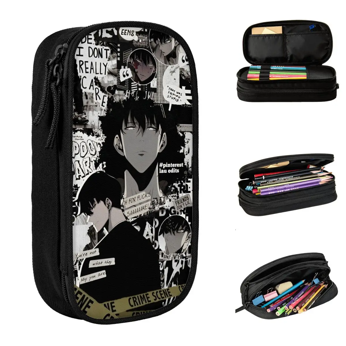 

Solos Arise Janpan Manga Levelings Pen Box Double Layer Large Capacity Office Accessories Pen Case Gift