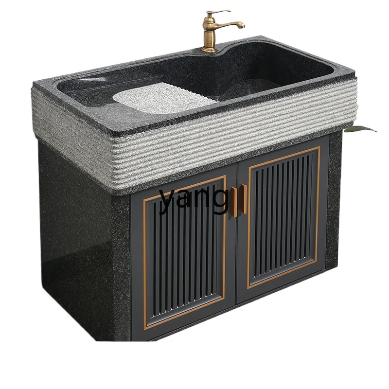 

CX Outdoor Stone Laundry Tub Balcony Integrated Sink Marble Courtyard Wash Basin Household