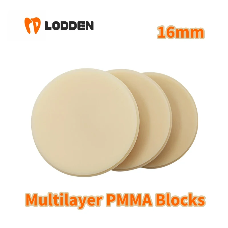 LODDEN Multilayer PMMA Blocks 98*16mm Dental Lab Materials Resin Disc for CAM/CAD Open System VITA 16