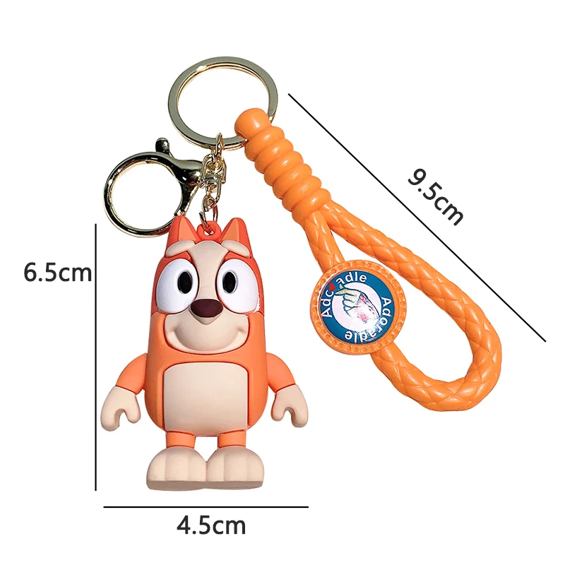 Bluey Anime Figure Model Dolls Creative Keychain Cute Bingo Bag Accessories Backpack Decoration Pendant Gift For Children