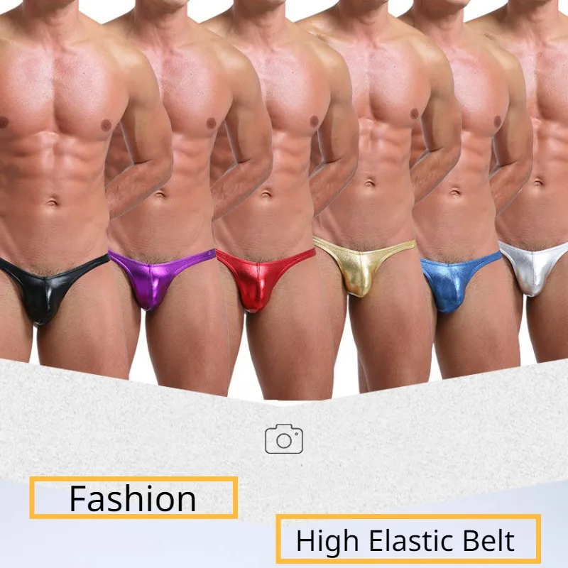 2023 Men's Underwear Low Rise Bikini U Pouch Thong Silky T-Panties Nightclub Mens Thongs G Strings Men Lingerie Nightwear String