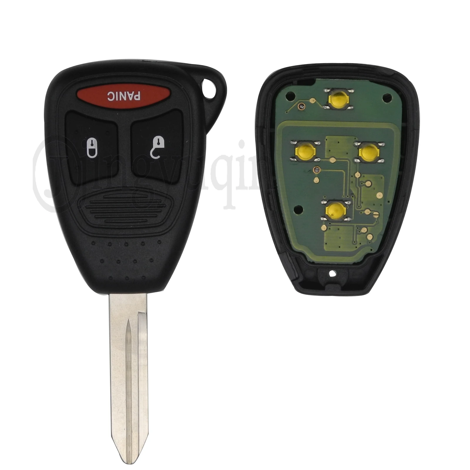 jingyuqin 3 Buttons KOBDT04 ASK 315mhz Remote Fob Key Shell Cove For dodge chrysler jeep Dakota Durango Charger 300 Aspen Grand