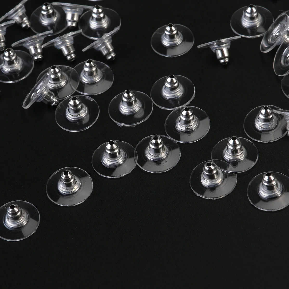 

50pcs Metal Earring Backs Clutch With Plastic Pad Durable Lightweight Ergonomic Design For Jewelry K