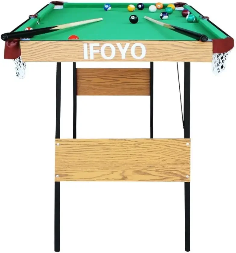 Folding Pool Table Set Mini Billiard Portable Top Snooker Game with All Accessory, Simple Assembly