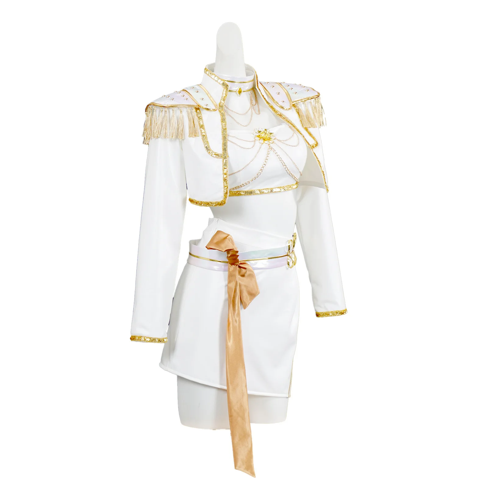 Anime KPop Mira blanco PU uniforme Cosplay disfraz peluca mujer Navidad Halloween fiesta ropa