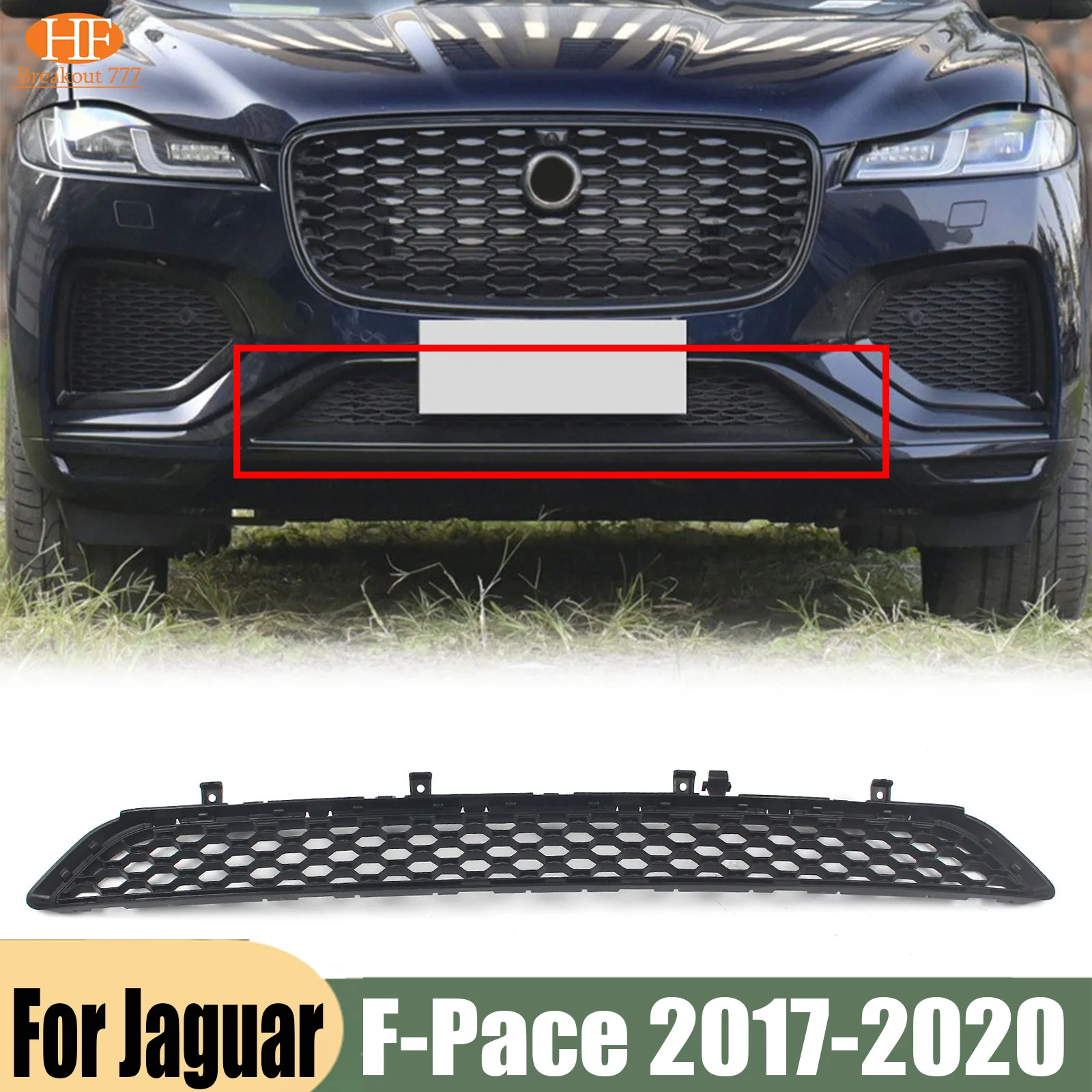 For Jaguar F-Pace 2017-2020 Front bumper lower grille T4A6257