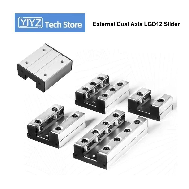External Dual Axis LGD12 Linear Rail Slider LGD12-60L-2/100L-4/100L-6/140L-4/140L-6/160L-8 Single Linear Carriage CNC Machin