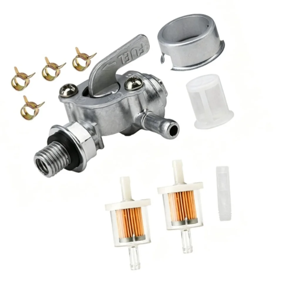 Fuel Valve Kit with M10x1.25mm Thread for Generator Lawn Mower Tractor and Snow Blower Fuel System Maintenance