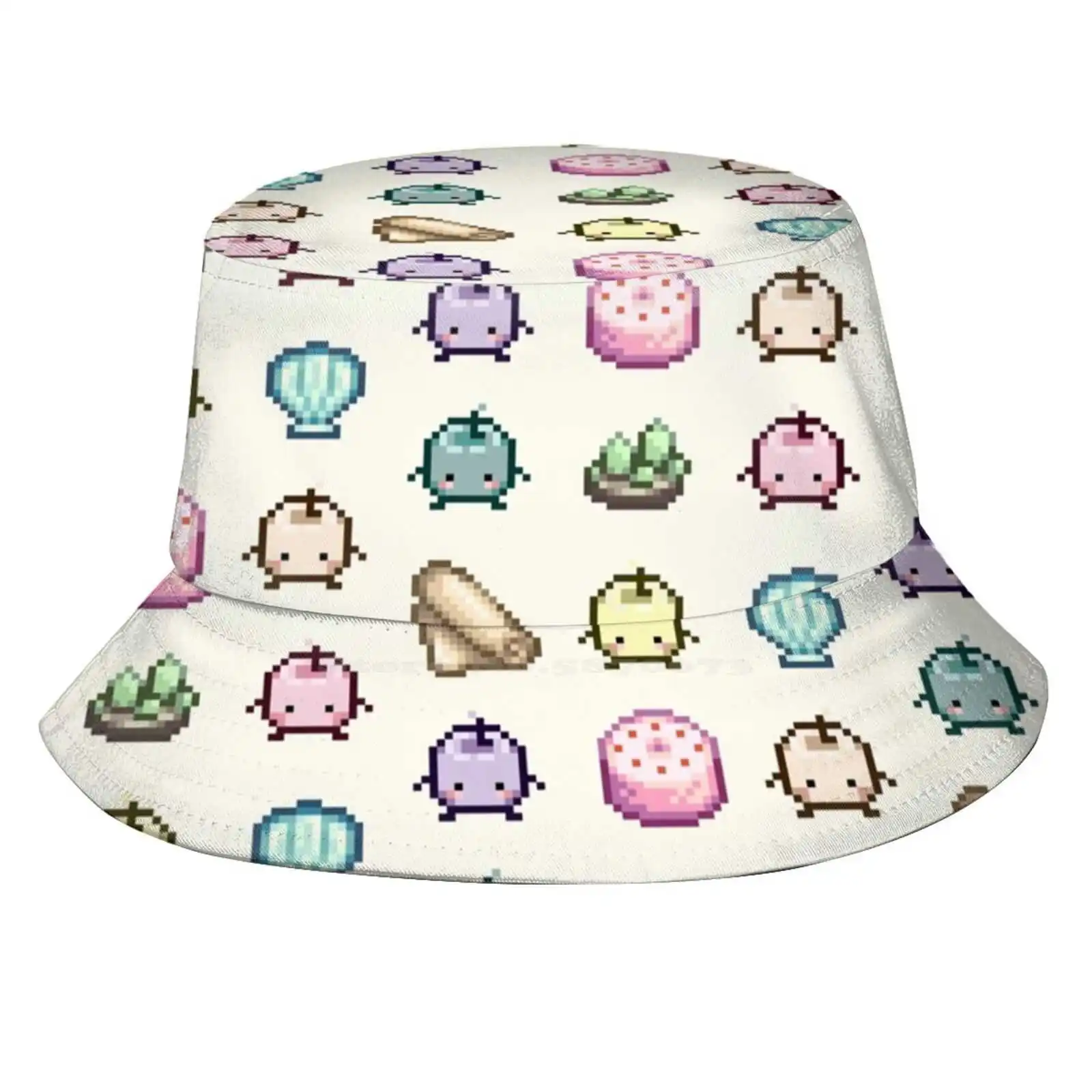 Stardew Valley Danish Pastel Junimo Set Sun Cap Fisherman Hat Bucket Hats Stardew Valley Sdv Pink Danish Pastels Fish Peach