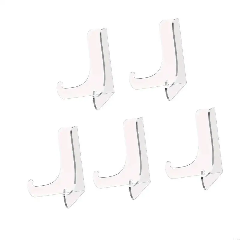   5pcs Acrylic Display Stand Clear Easel Holder for Cards Photos Books and More