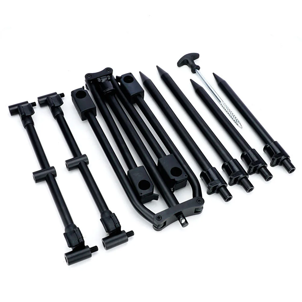 انفصال الصيد رود حامل قابل للتعديل قابل للسحب الكارب القطب الراحة دعم ثلاثة رئيس حامل البنك المعدني لبحيرة نهر الخزان