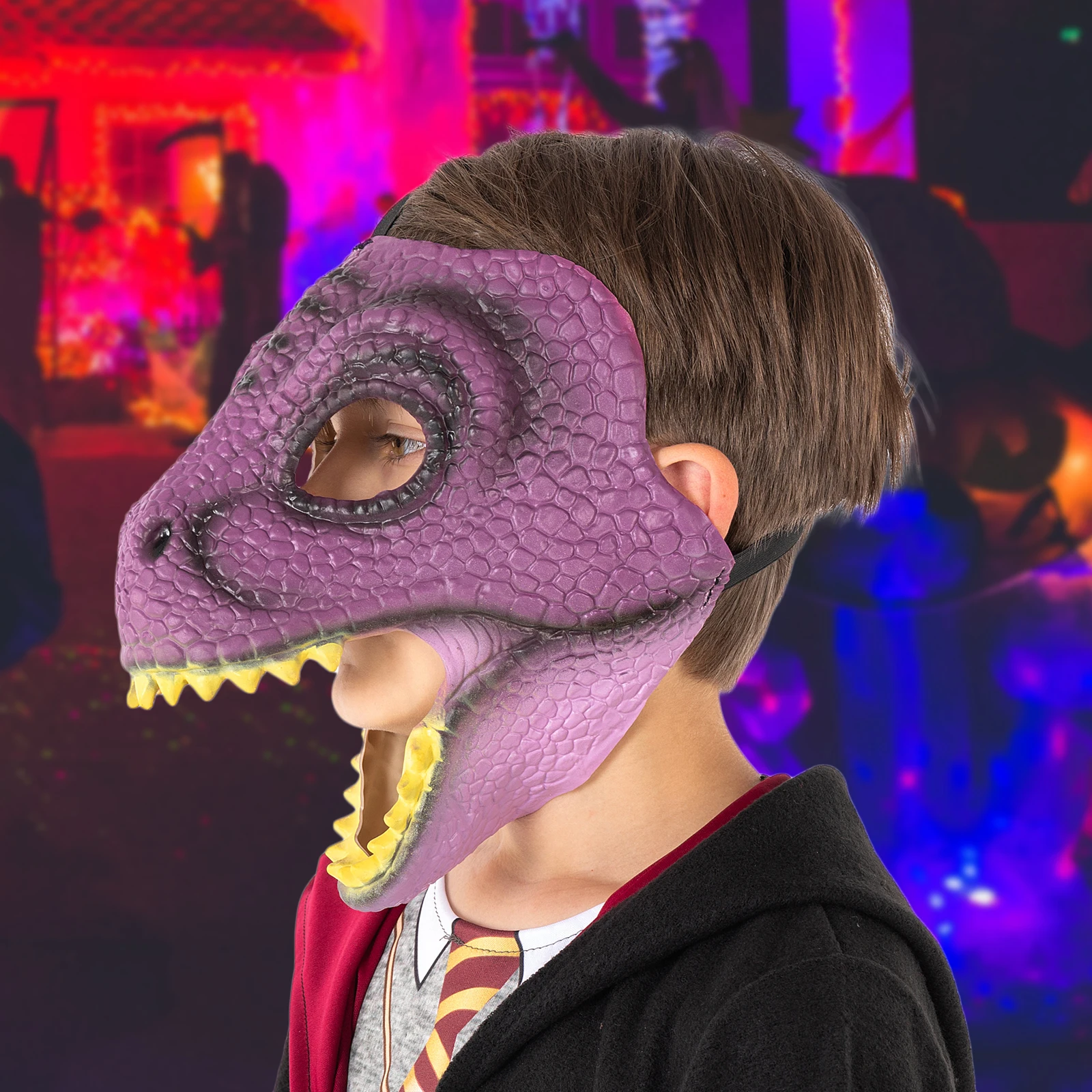 Creative Dinosaur Mask Cosplay Funny Scary Mask for Festival Party Birthday Gift 3D Latex Tyrannosaurus Rex Mask Opening Jaw Kid