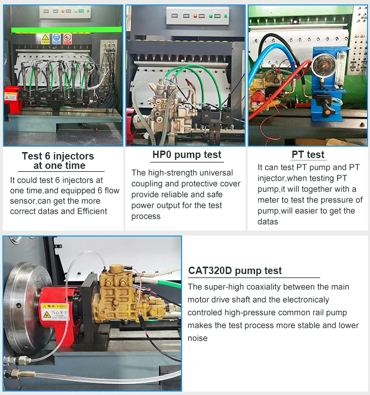 CR908 CR918S CR919 EUI EUP HEUI مضخة السكك الحديدية المشتركة يموت sel حاقن الوقود اختبار مقاعد البدلاء