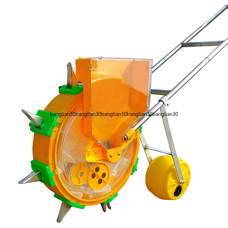 Semilla de soja multifunción pequeña, sin daños, de alta eficiencia, sembradora de maíz y maní, empuje manual