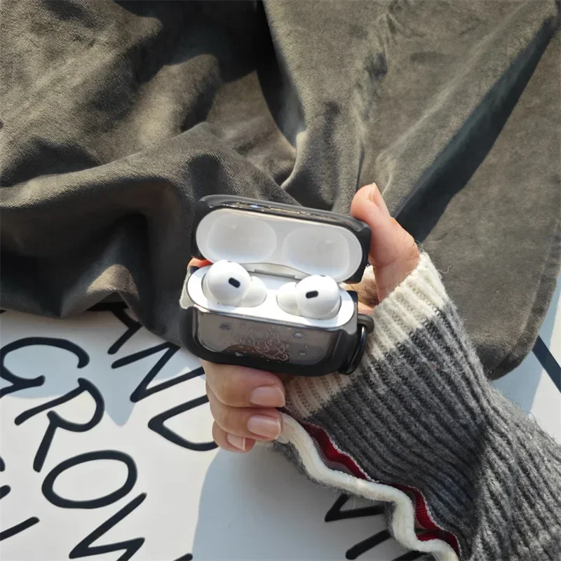 Spaceman โปร่งใสสําหรับ AirPods 4 Airpod 1 2 3 Pro Pro2 หูฟังบลูทูธกล่องชาร์จป้องกันหูฟังกรณี