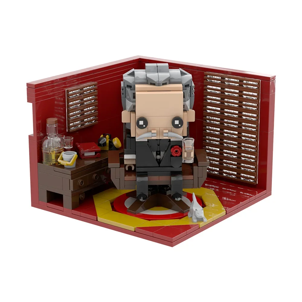 

Gobricks MOC Godfather Vito Andolini Corleone Brickheadz Building Blocks Anime Figure Bricks Toys Gift