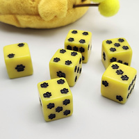 6pcs D6 dice engraved with black cat claws, creative and innovative Halloween, Christmas, birthday, and New Year gifts