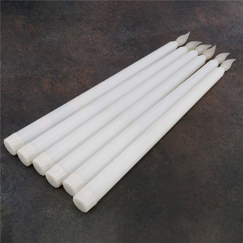 

ABUP-18Pcs LED Taper Candle For Dinner, Flickering Flameless Tapered Battery Operated Table Settings Weddings Birthday
