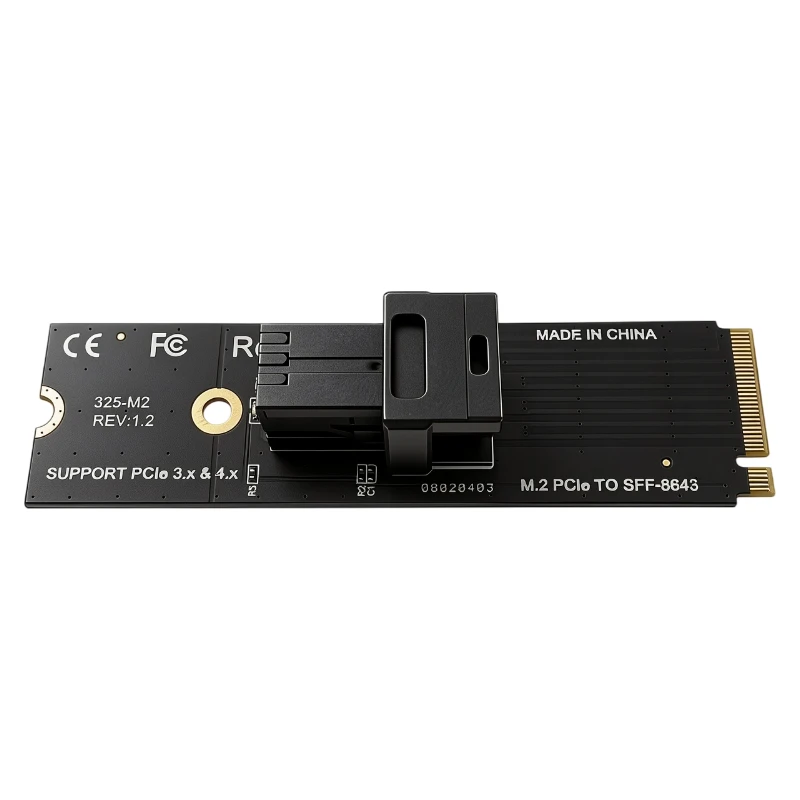 M.2 NVMe M Key PCIe X4 to SFF-8643 Adapter Card M2 NGFF PCIe 4.0 to SFF8643 Converter For U.2 SSD Server Storage Expansion Board