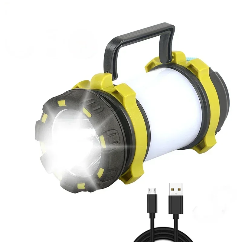 YY-260 LED Camping Light USB Rechargeable Flashlight Dimmable Spotlight Powerbank Emergency Cell Phone Charger Camp Work Lamp