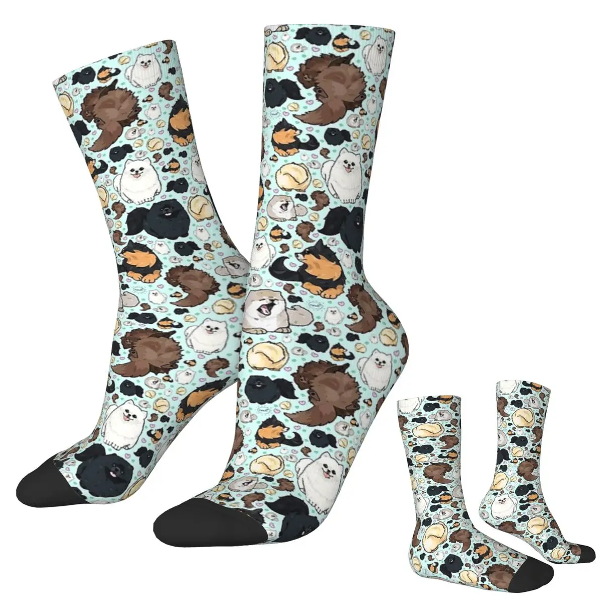 

Померанские носки Harajuku, высококачественные чулки, всесезонные длинные носки, аксессуары для мужчин и женщин, подарок на день рождения