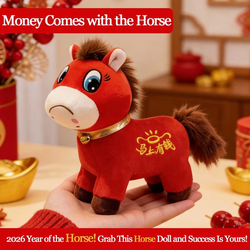 

Top-Selling Hit 2026 Year Of The Horse Mascot Plush Doll Grumpy Wronged Style Abstract Funny Cute Design Stylish Girls Gift