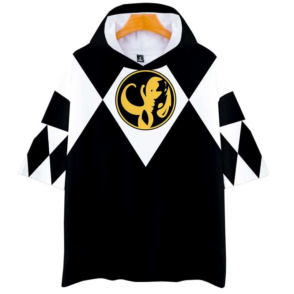 Mighty Morphin hooded t shirt men women harajuku t-shirt hip hop streetwear sweatshirt top brand clothes Cosplay Costume