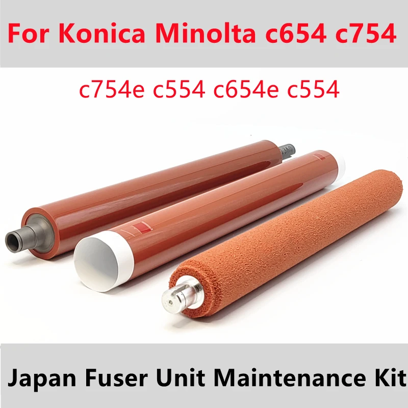 

BHC754 Japan Fuser Film Sleeve Sponge Roller Lower Pressure Roller For Konica Minolta c654 c754e c554 c654e c554 c754 Fuser Belt