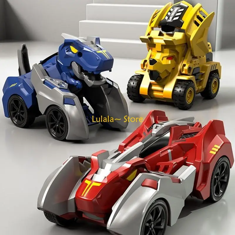 Y4QA-modelo dinosaurio deformable, coche juguete para niños, regalo, conducción automática, juguetes para niños pequeños