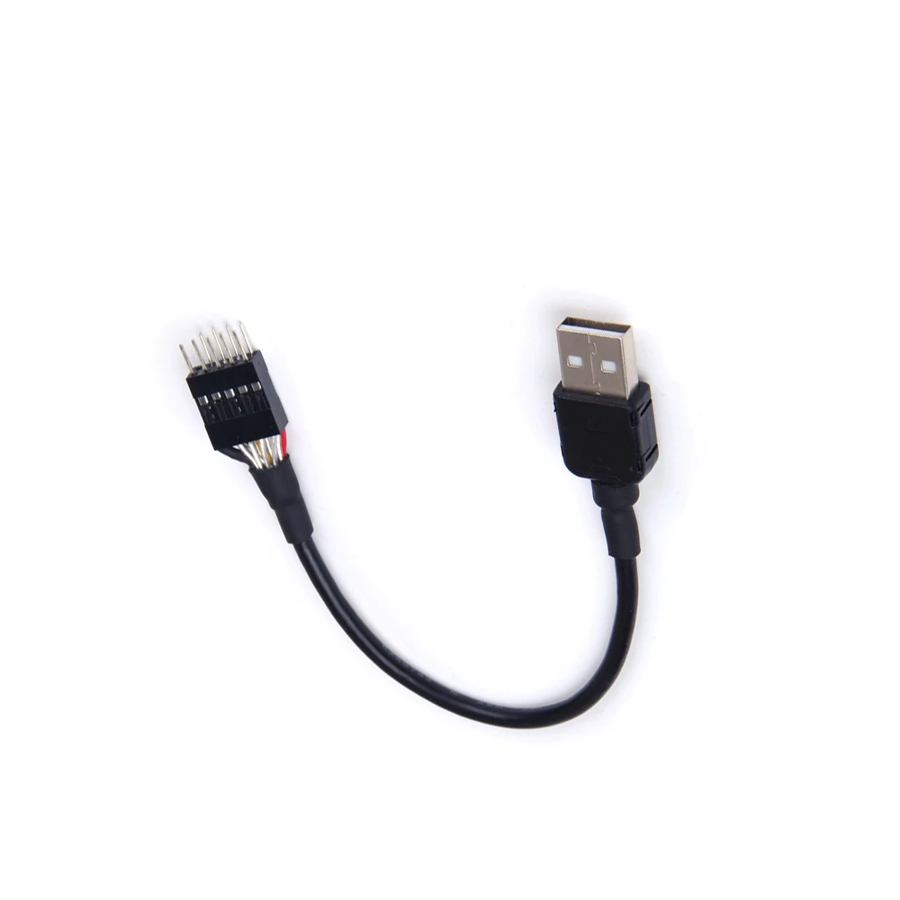 

Data Extension Cable 9 PIN Male to External USB A Male PC Mainboard Internal Cable 20cm Black