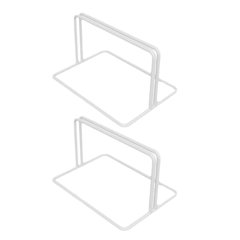 2Pcs Refrigerator Divider Bases Iron Heavy Duty Freezer Partition Base Organizer Fridge Shelf Separator Household Closet
