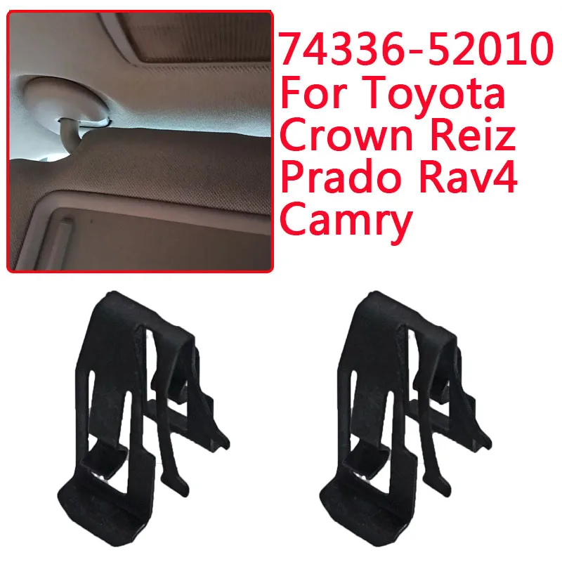 74336-52010 fivela de viseira solar protetor solar fivela fixa ferrolho clipe para toyota land cruiser camry yaris corolla coroa reiz prado rav4