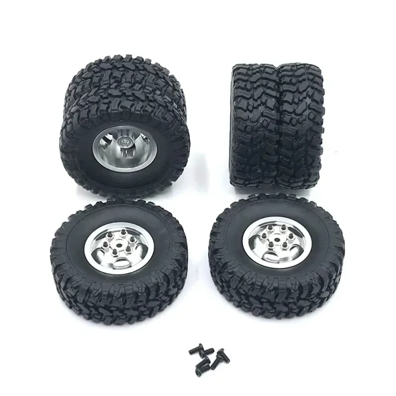WPL Model C14 24 34 44 B14 24 16 36 RC Car Metal Upgrade Parts 4WD Front Single Wheel Rear Double Wheel Crushed Stone Tire