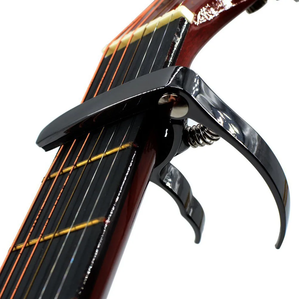 

Sleek Metal Guitar Lightweight Classical Capo With Steel Spring Elastic Design Fast Change Frets One Hand Operation