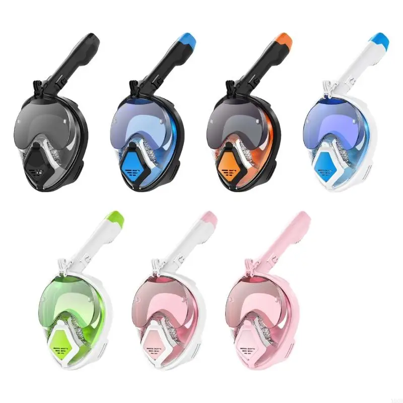 

Underwater Scubas Whole Face Snorkel Mask AntiFog Goggles Professional Snorkeling Diving Mask for Adult Swimming Equipment
