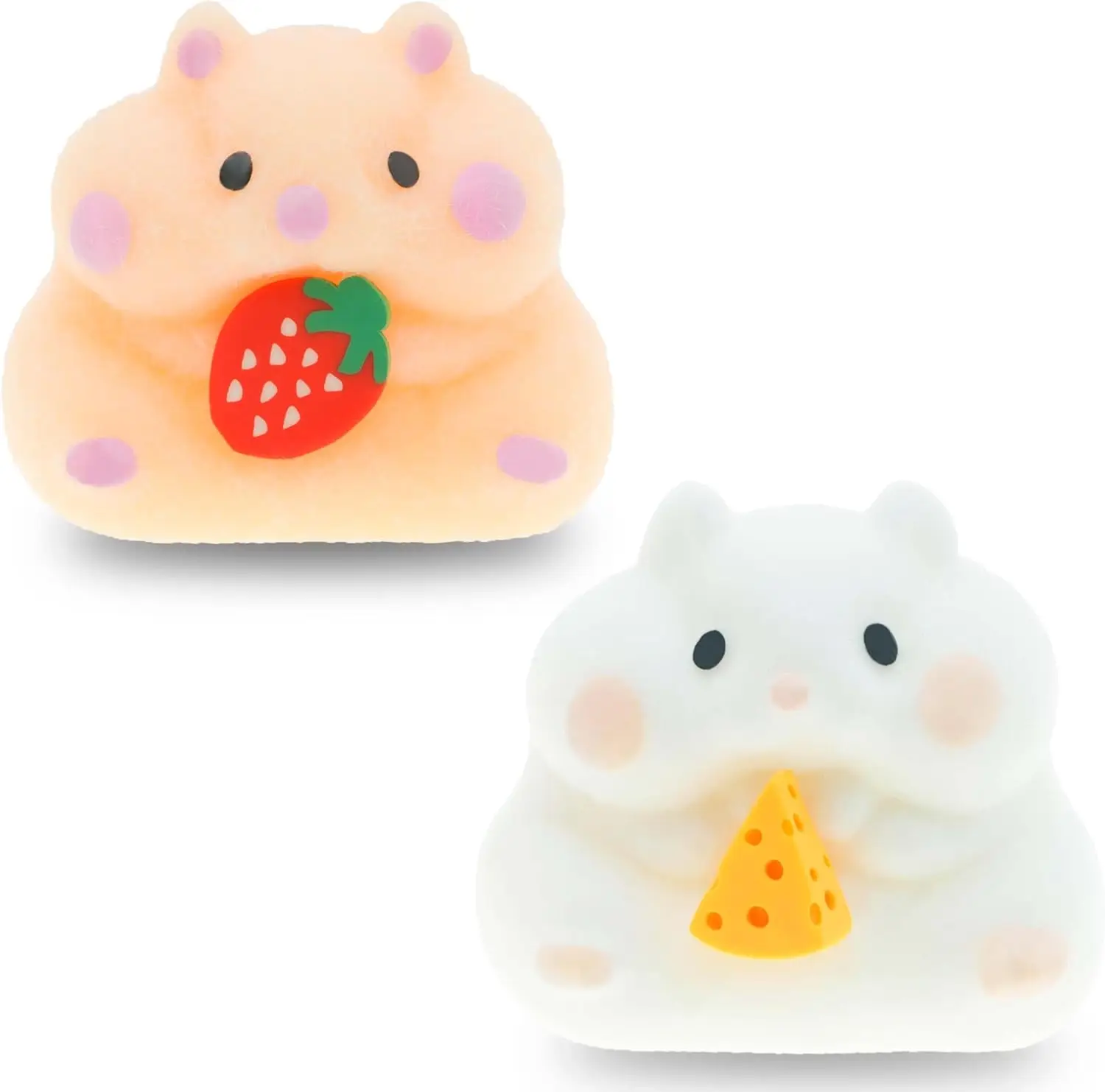 

Набор из 2-х мягких игрушек-хомяков Taba Squishy ручной работы, антистрессовые игрушки для детей, сувениры для вечеринок, фиджет-игрушки